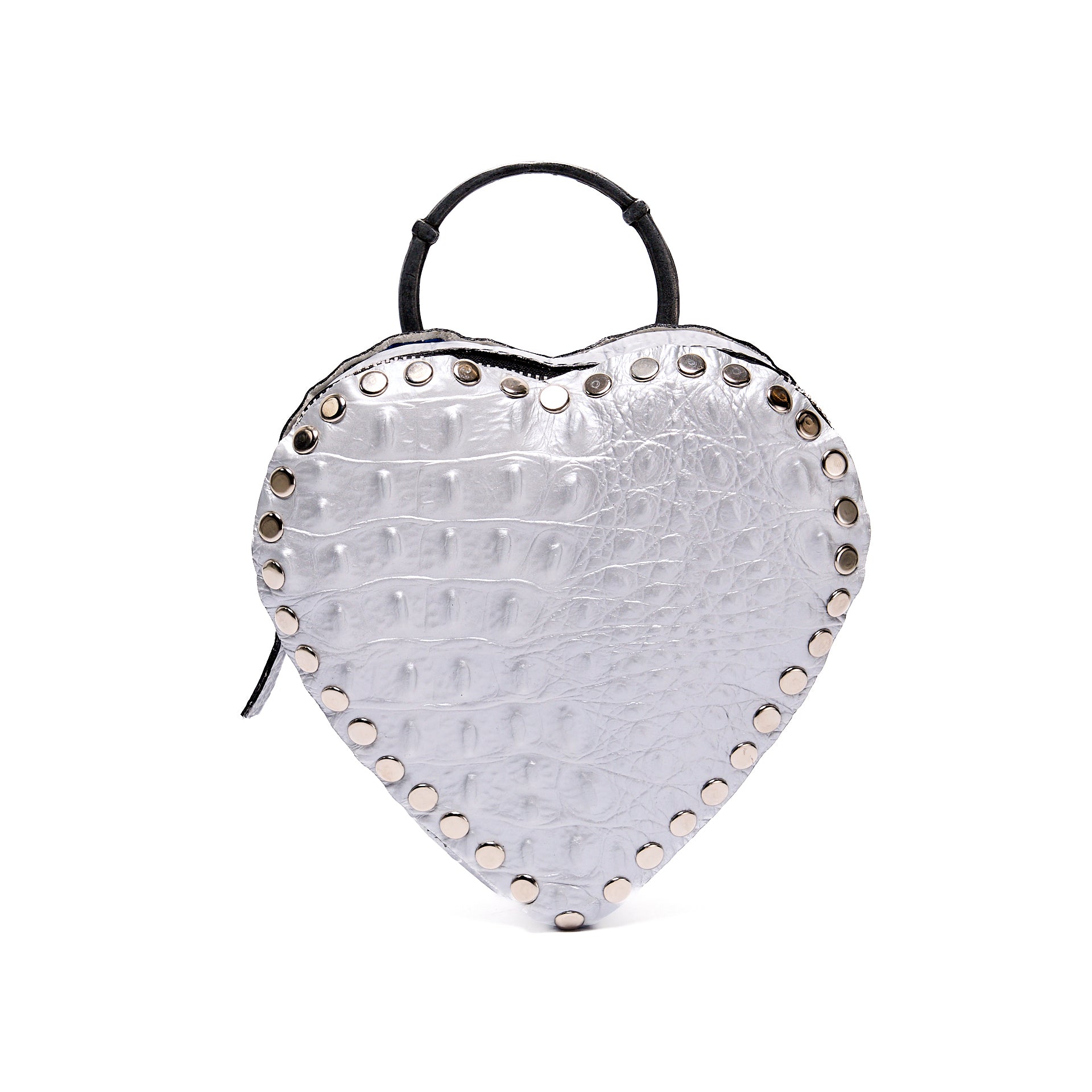 MI AMOR BAG SILVER CROCODILE