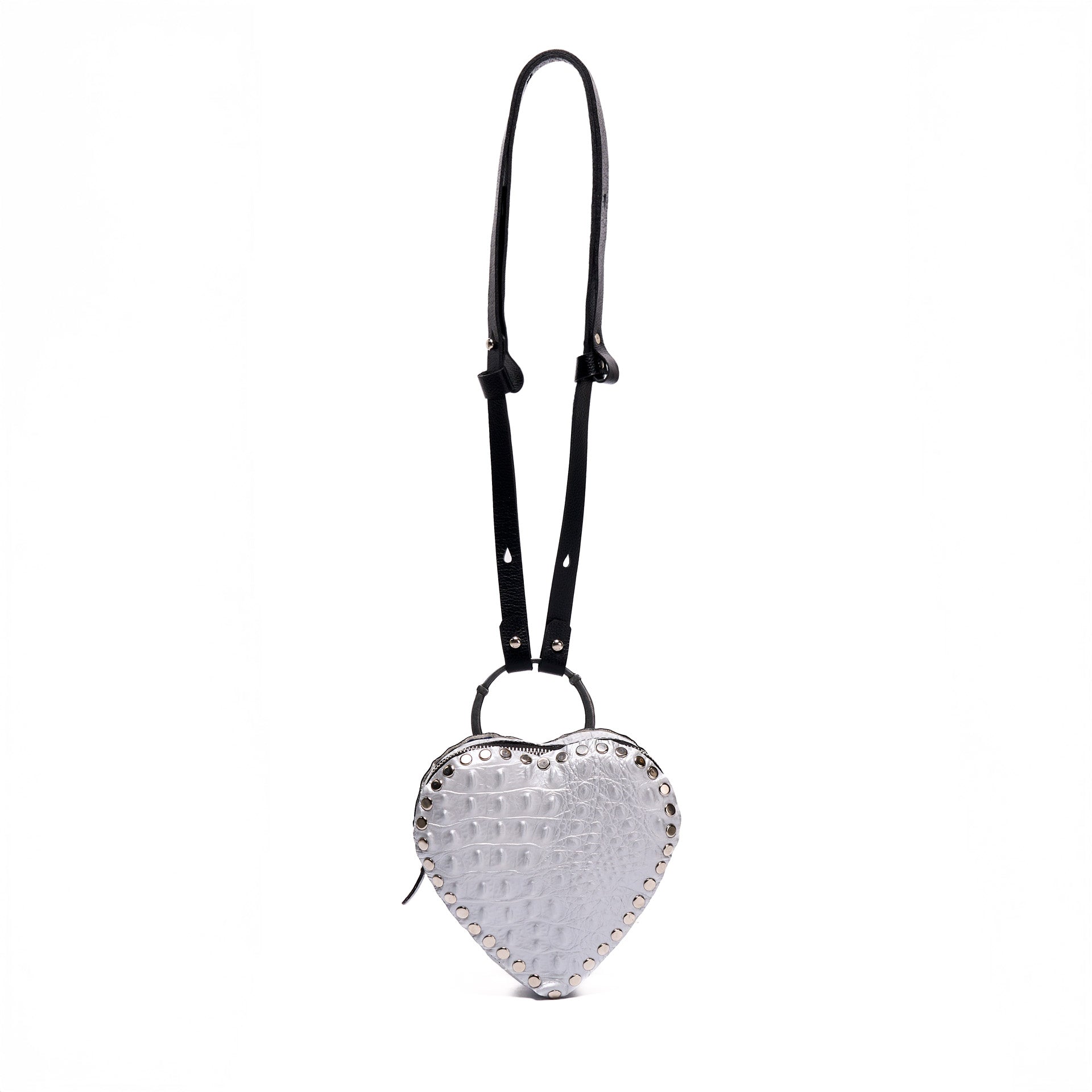 MI AMOR BAG SILVER CROCODILE