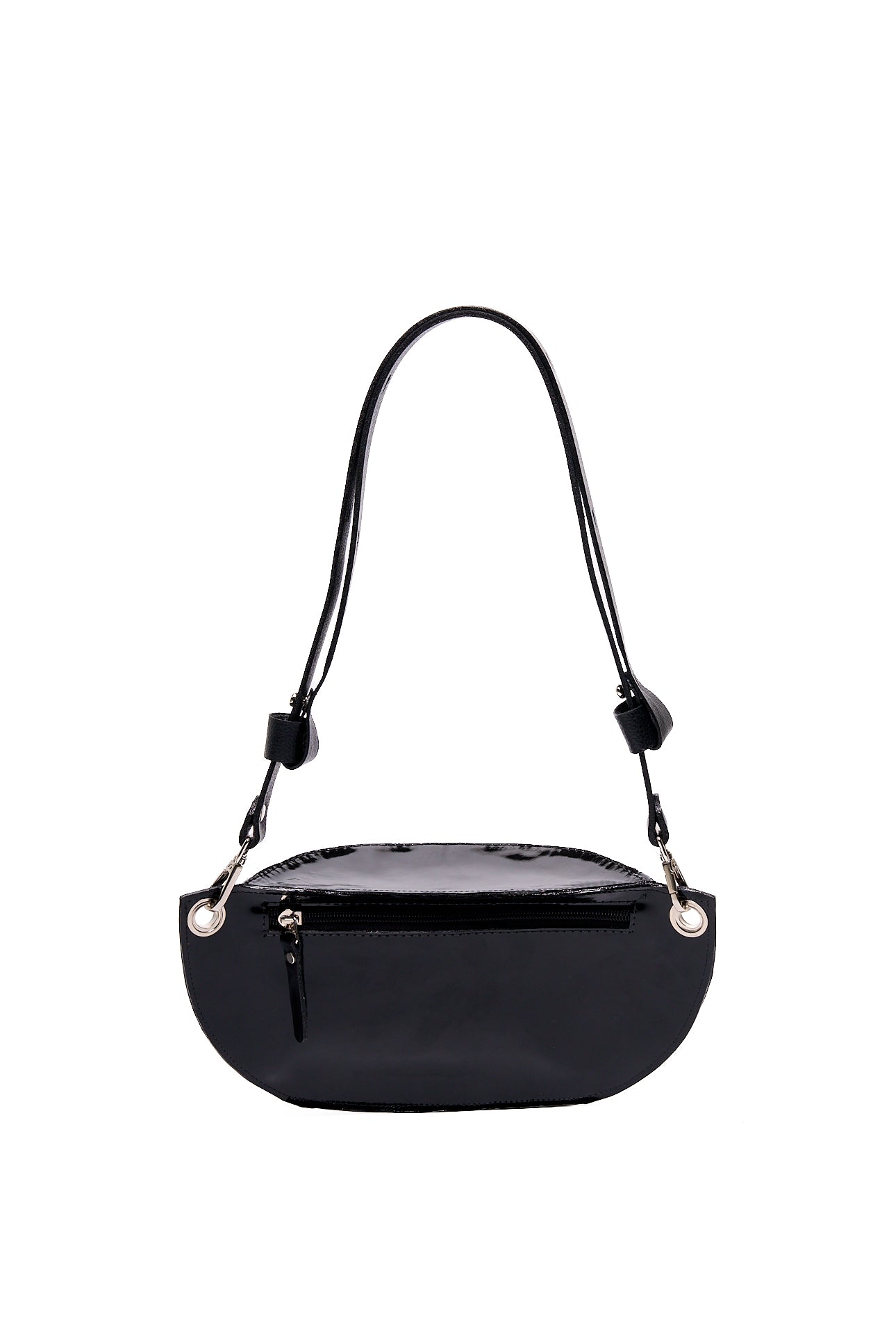 FANNY PACK BLACK PATENT