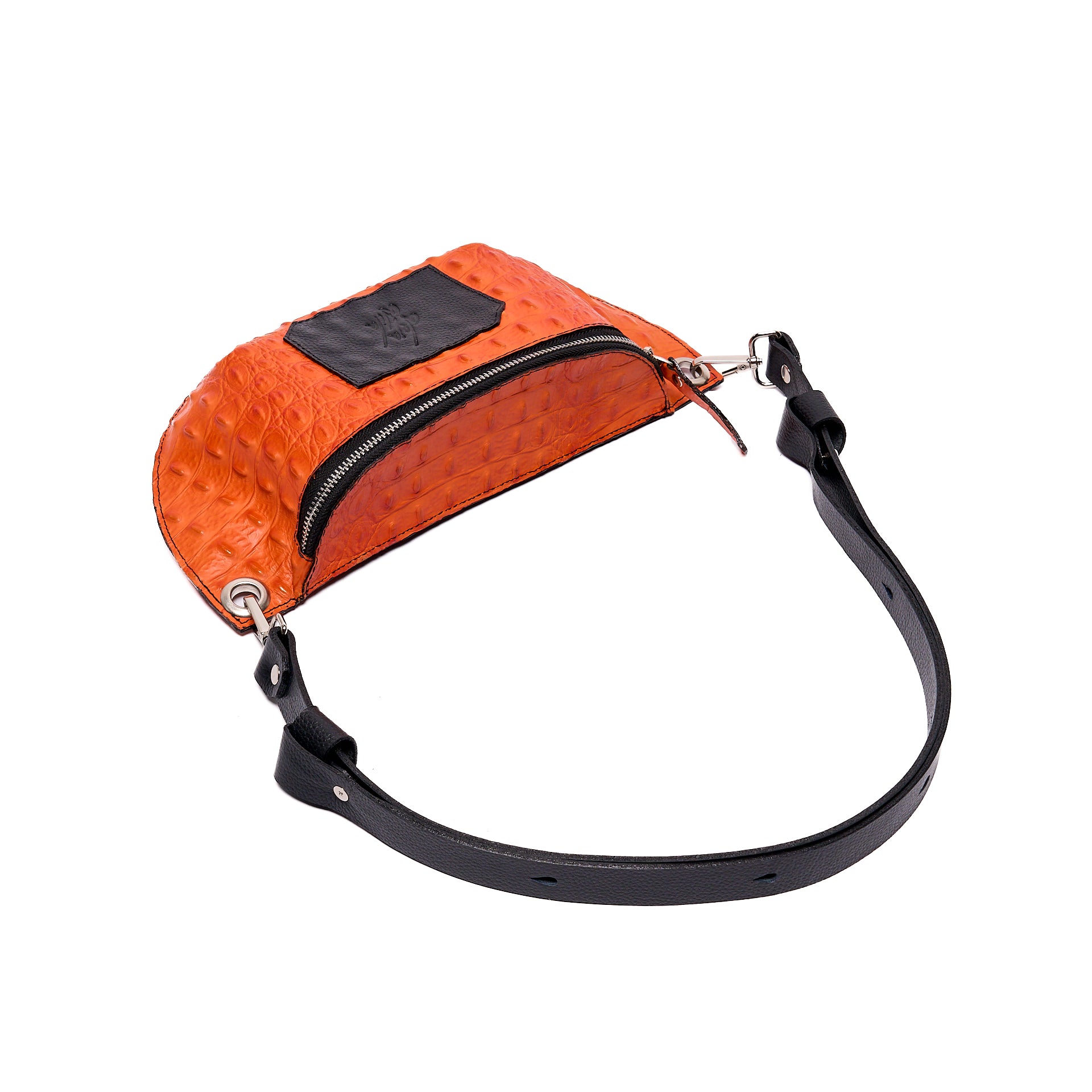 FANNY PACK ORANGE CROCODILE