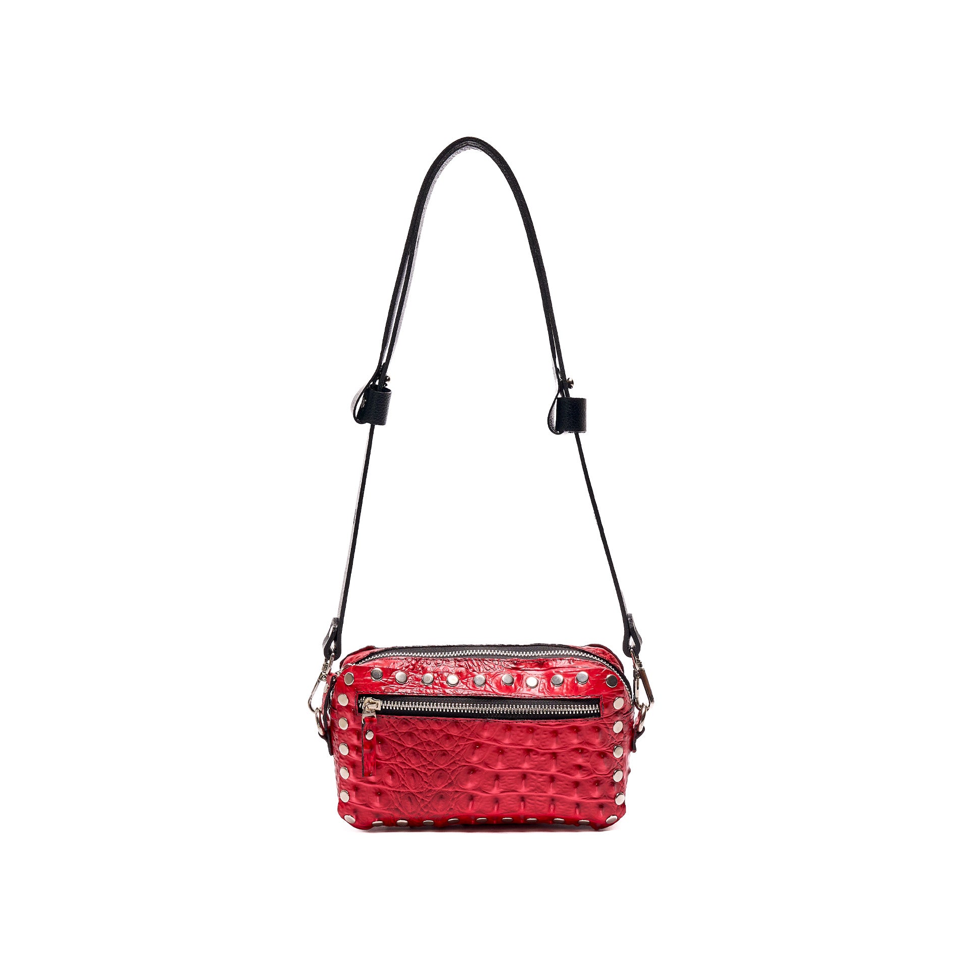 VICTORIA CAMERA BAG RED CROCODILE