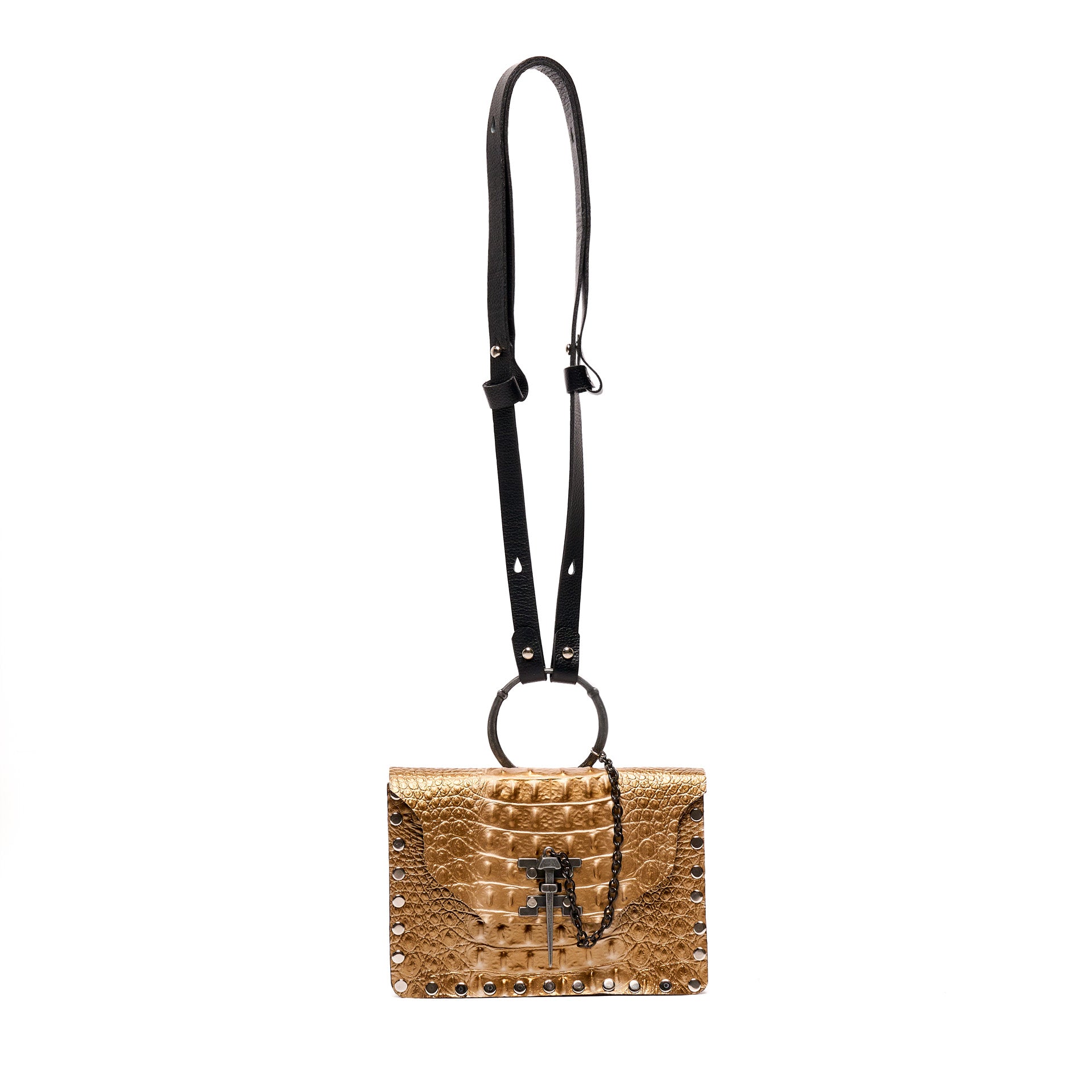 JAGUAR BAG GOLD CROCODILE