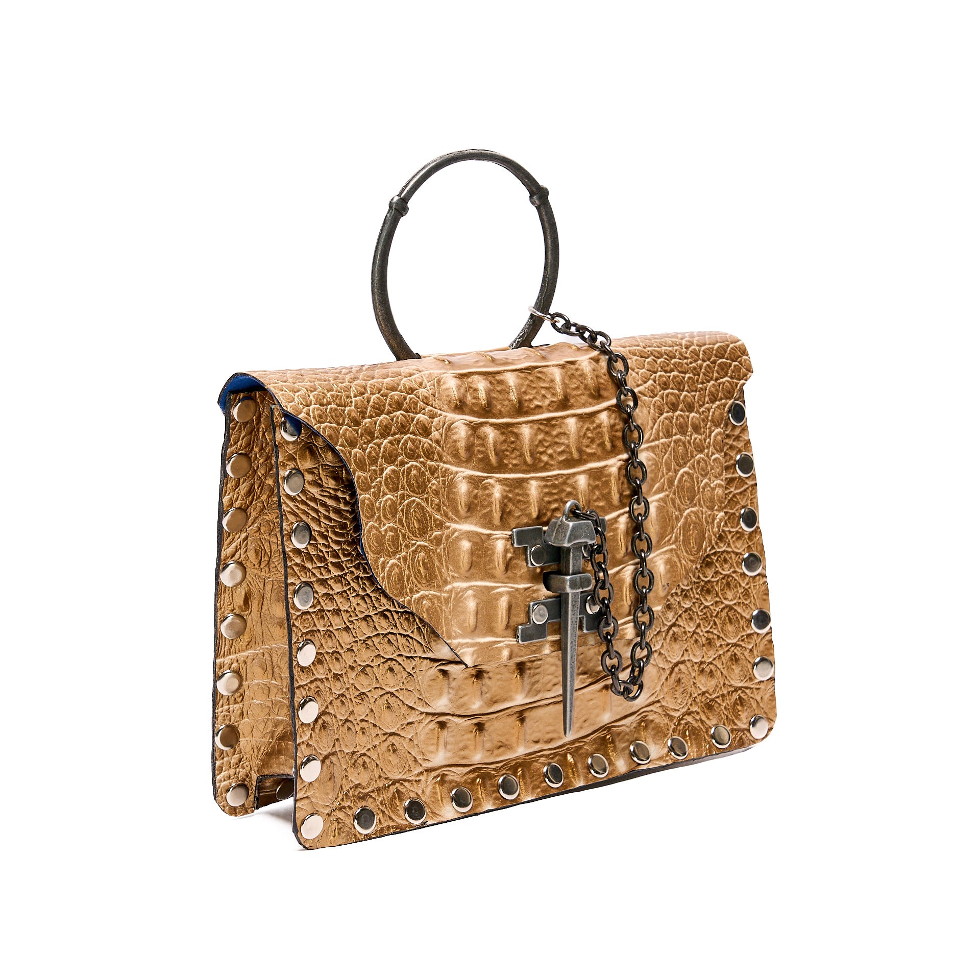 JAGUAR BAG GOLD CROCODILE