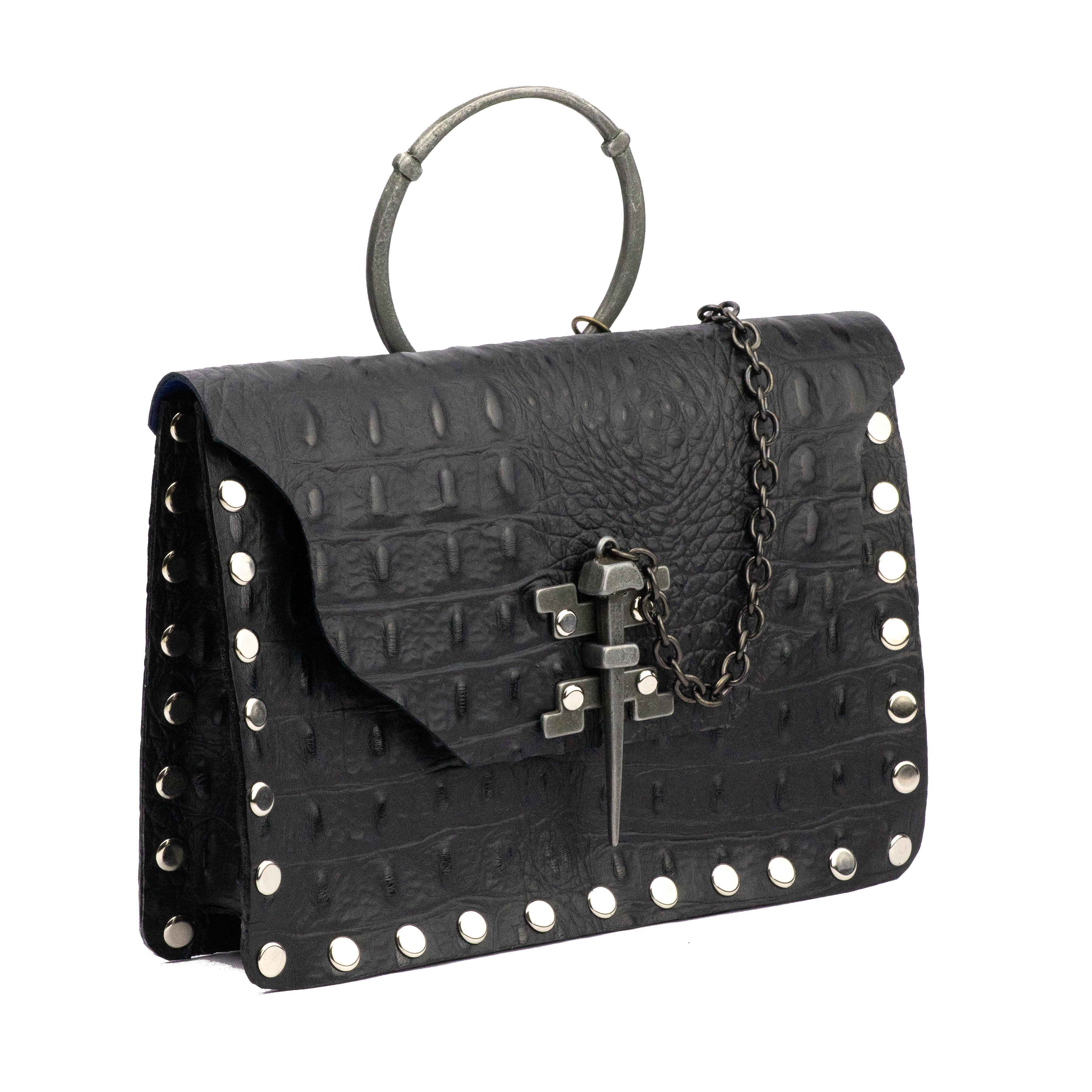 JAGUAR BAG BLACK CROCODILE