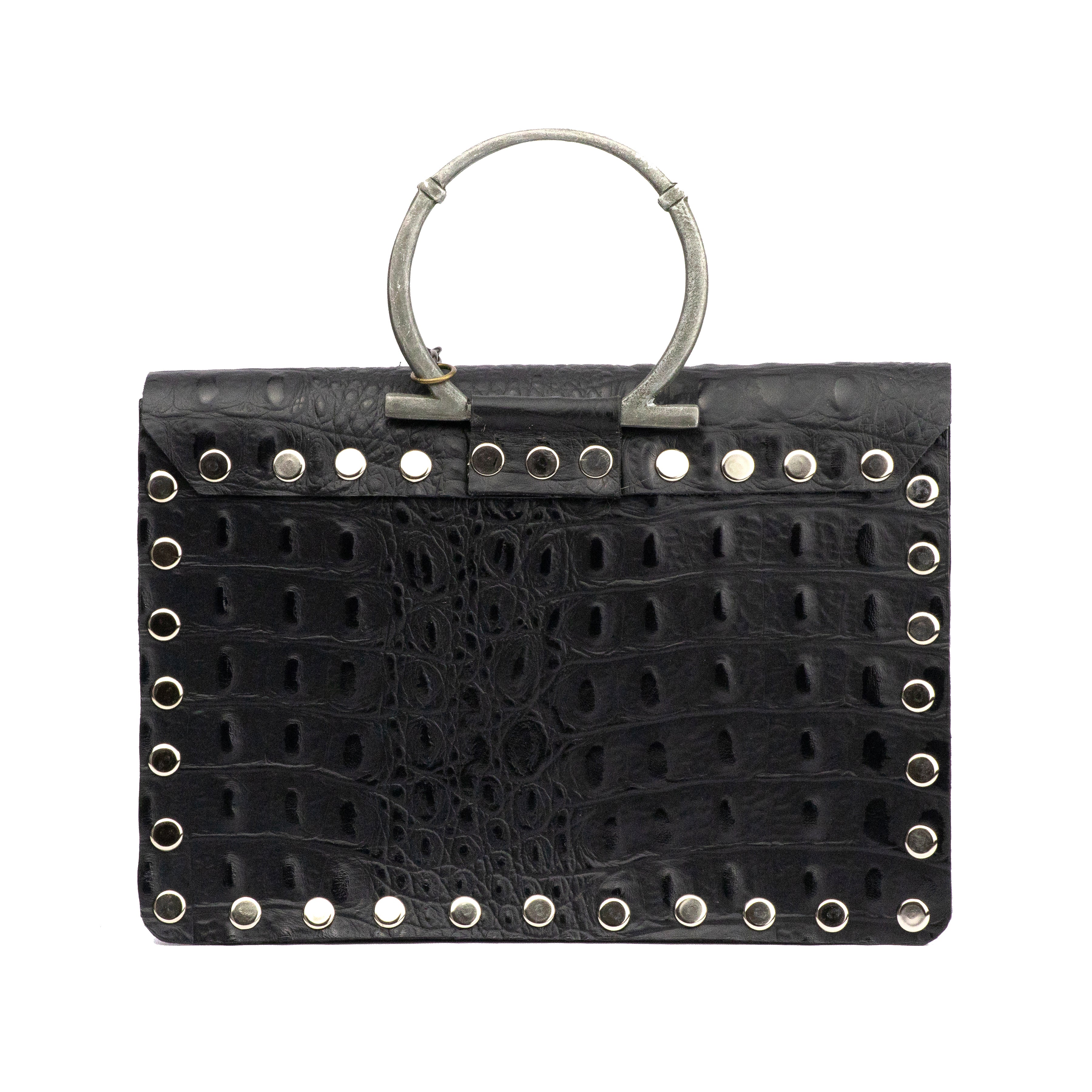 JAGUAR BAG BLACK CROCODILE