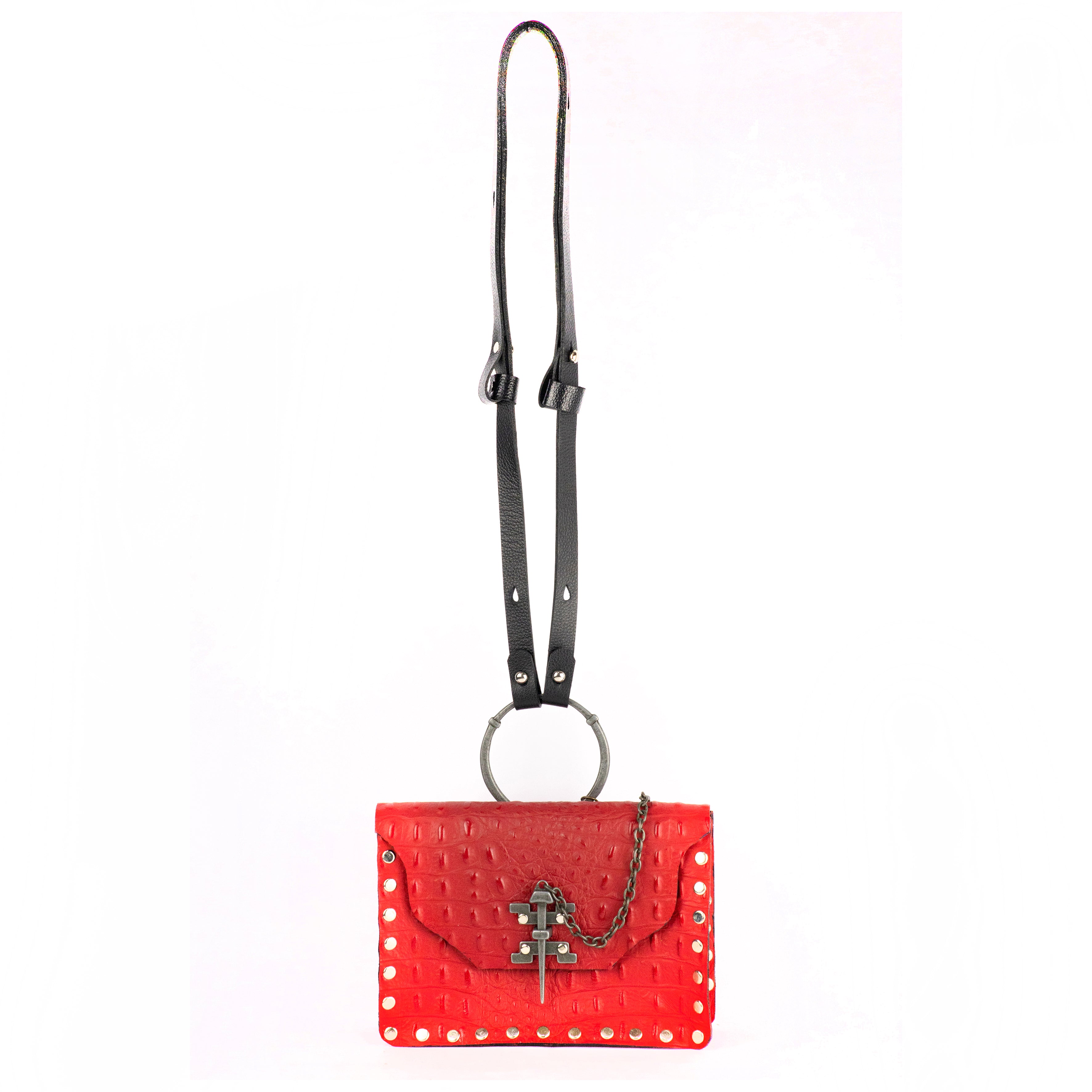 JAGUAR BAG RED CROCODILE