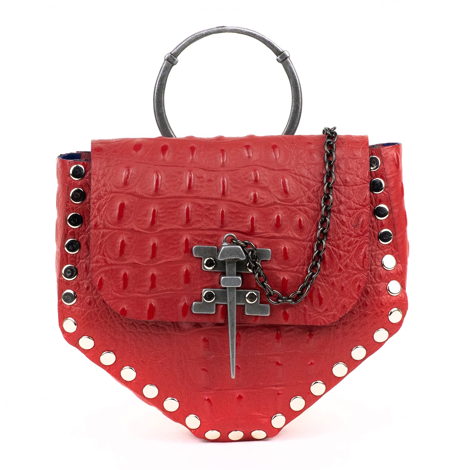 KRISTIAN BAG RED CROCODILE