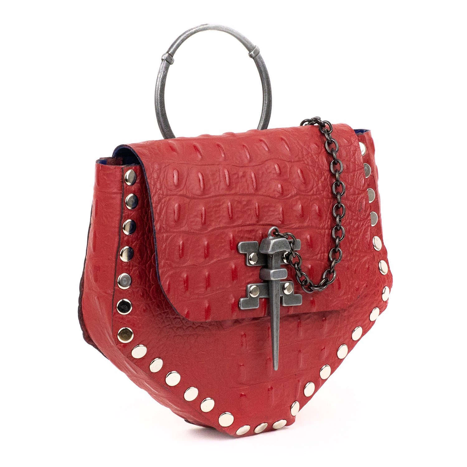 KRISTIAN BAG RED CROCODILE