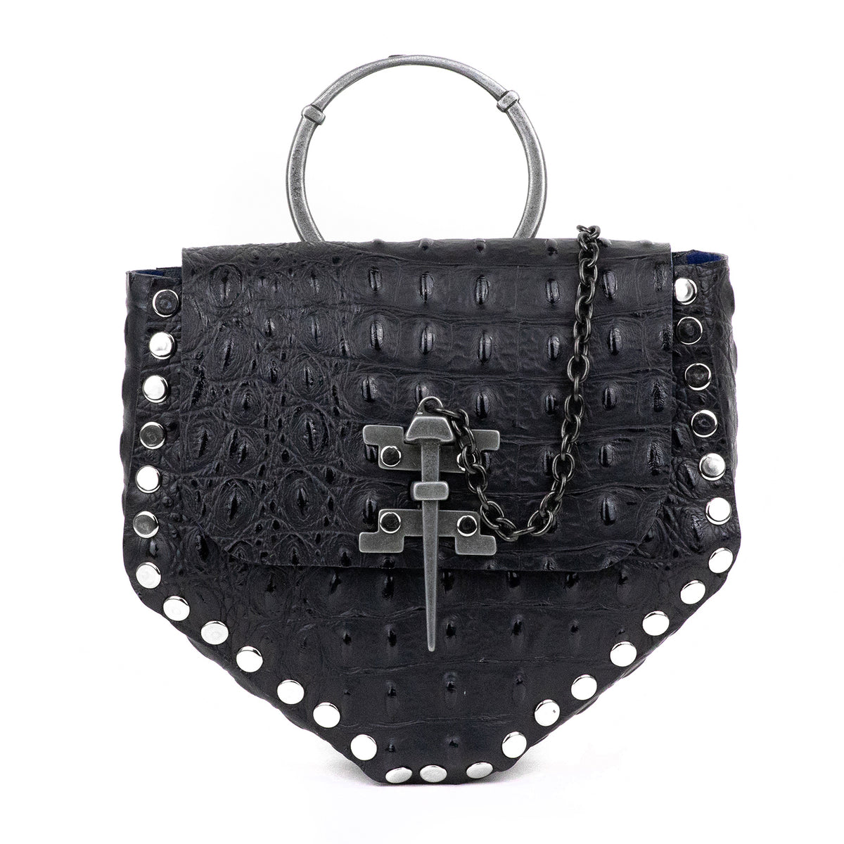 Christiansen Black Crocodile Backpack, excellent condition, from Maxfields LA KRISTIAN BAG BLACK CROCODILE main image 3