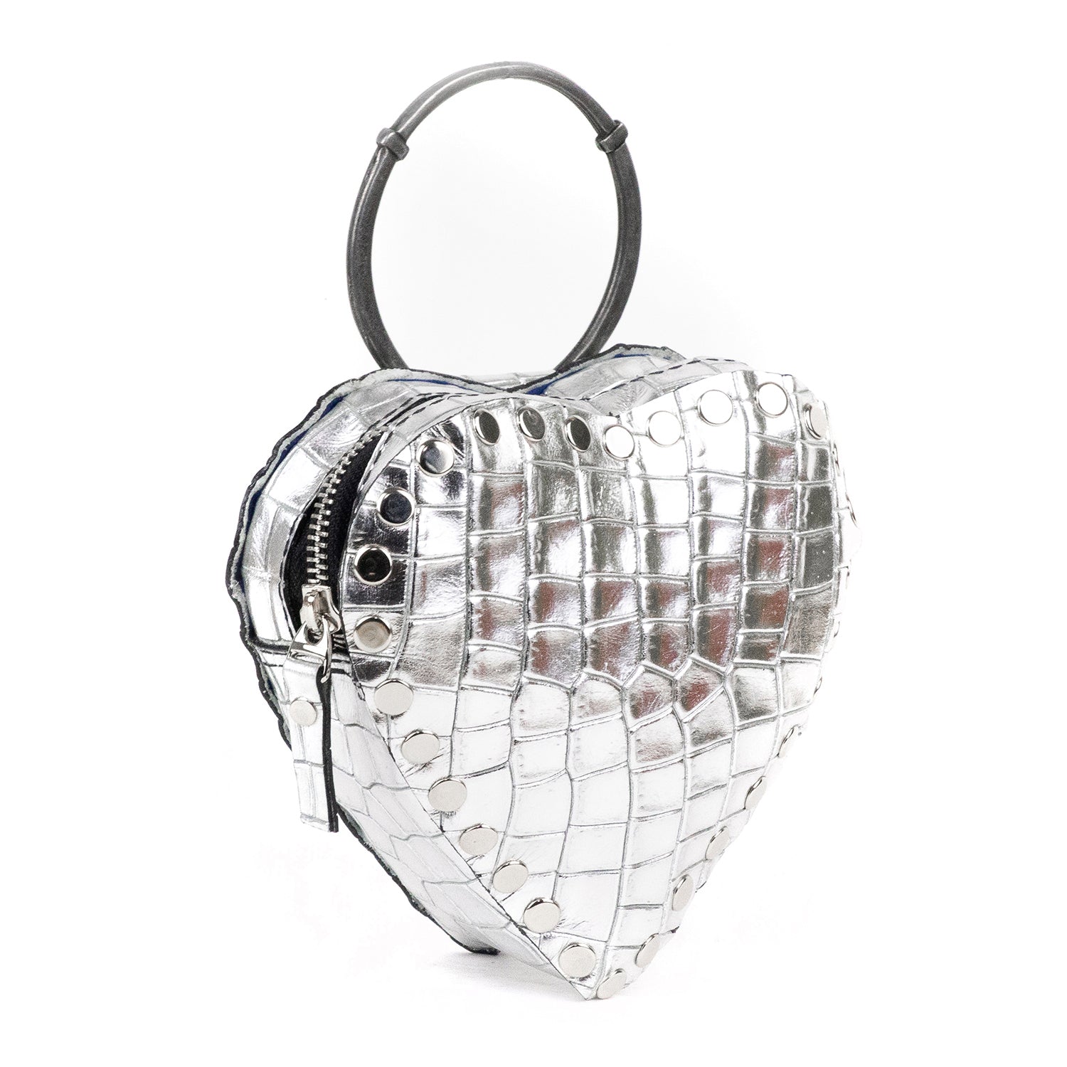 MI AMOR MINI BAG SILVER ALLIGATOR
