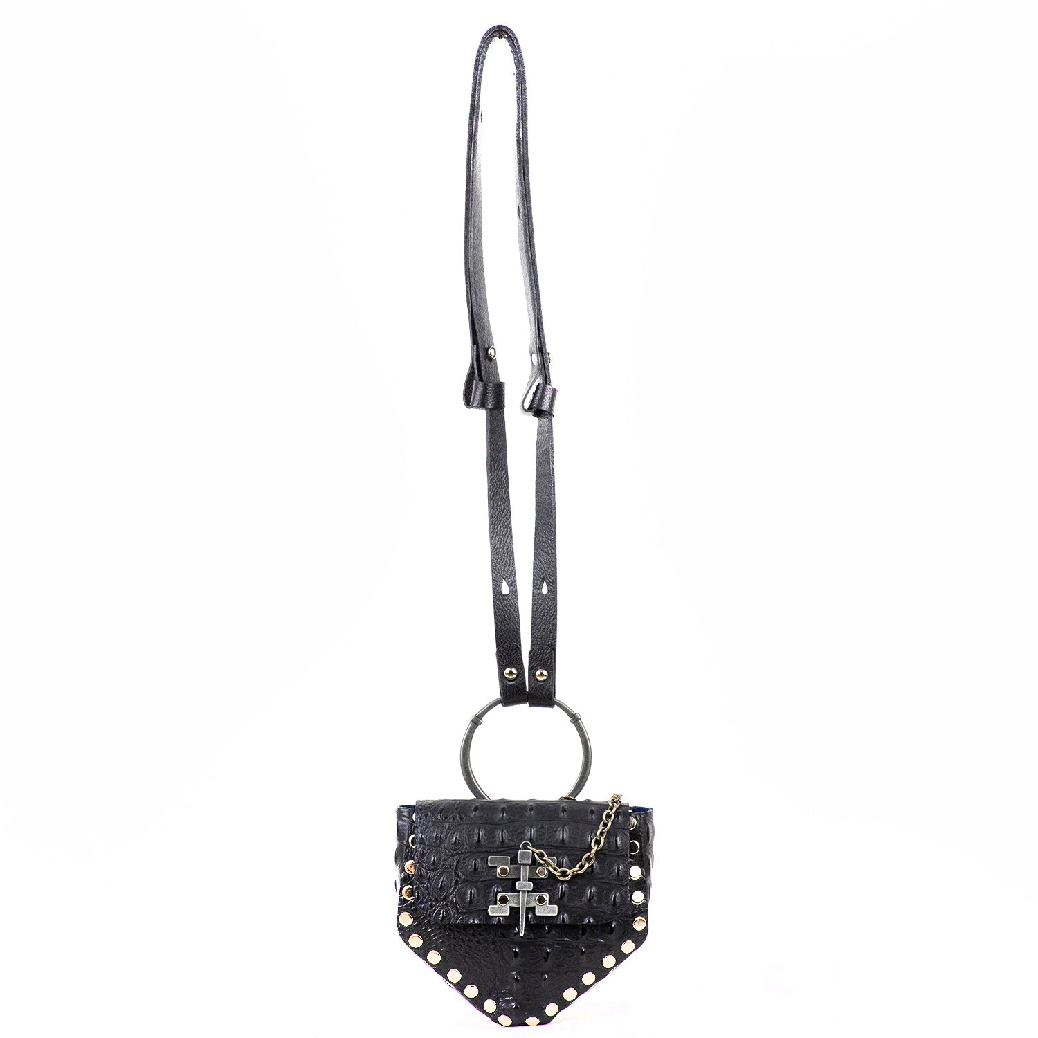 KRISTIAN MINI BAG BLACK CROCODILE