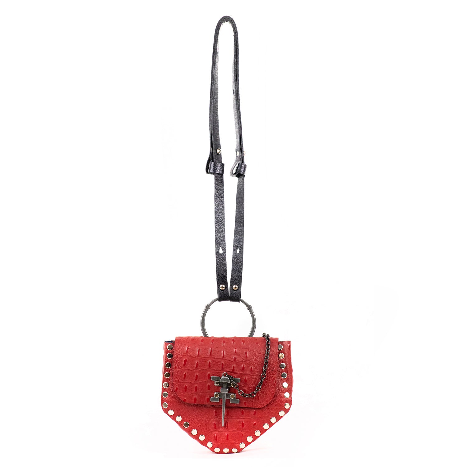 KRISTIAN BAG RED CROCODILE