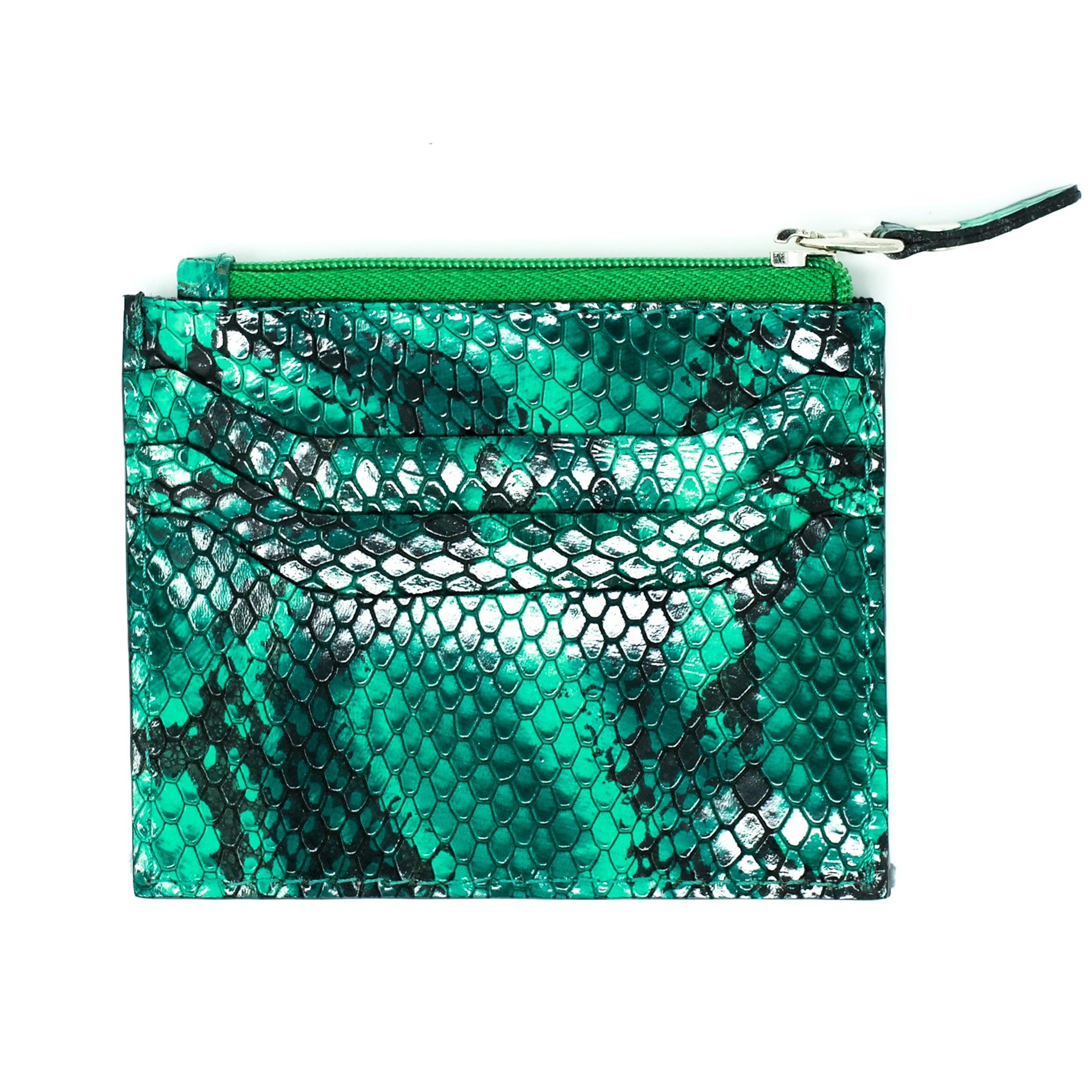 CREDIT CARD HOLDER WITH ZIPPER MIDDLE POCKET