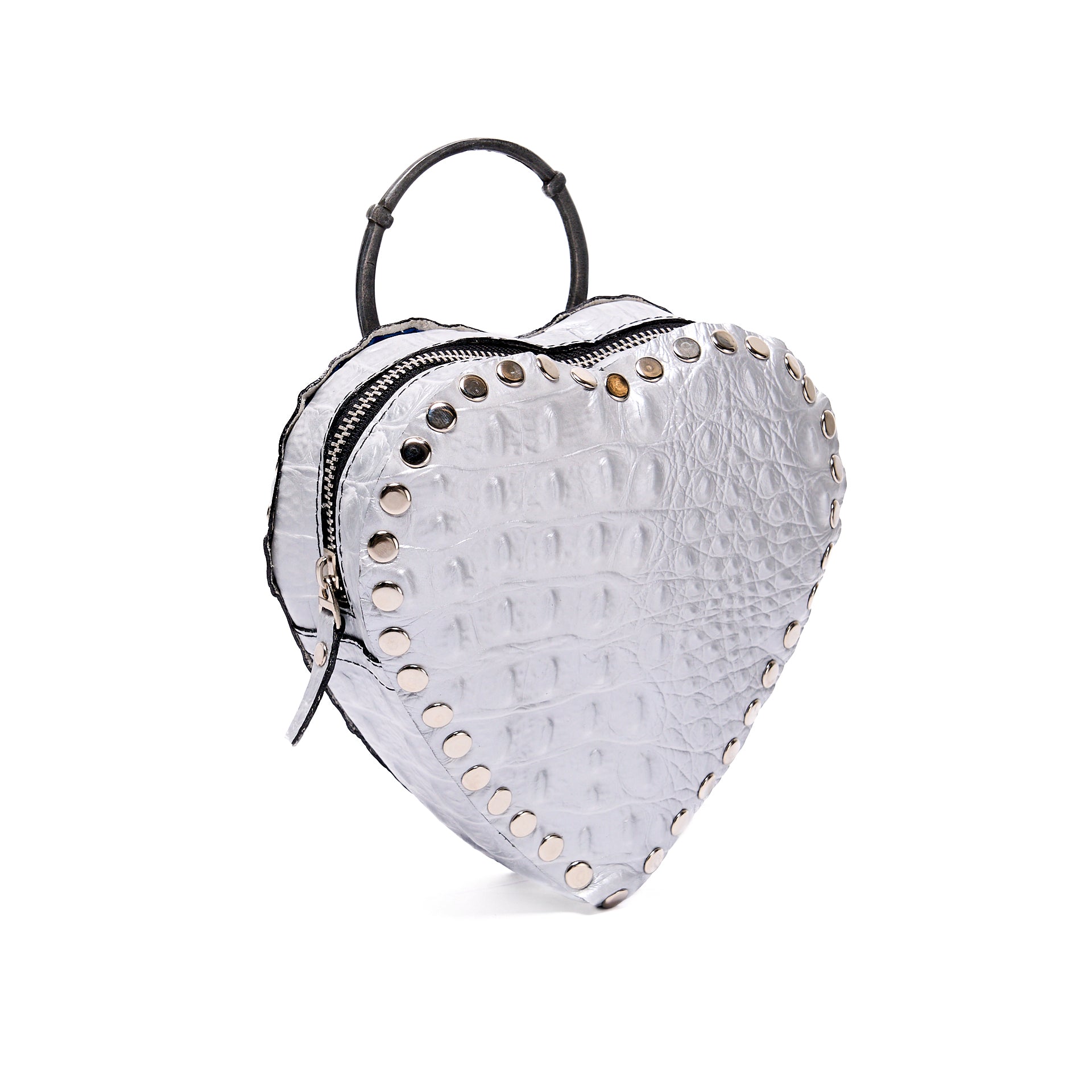 MI AMOR BAG SILVER CROCODILE