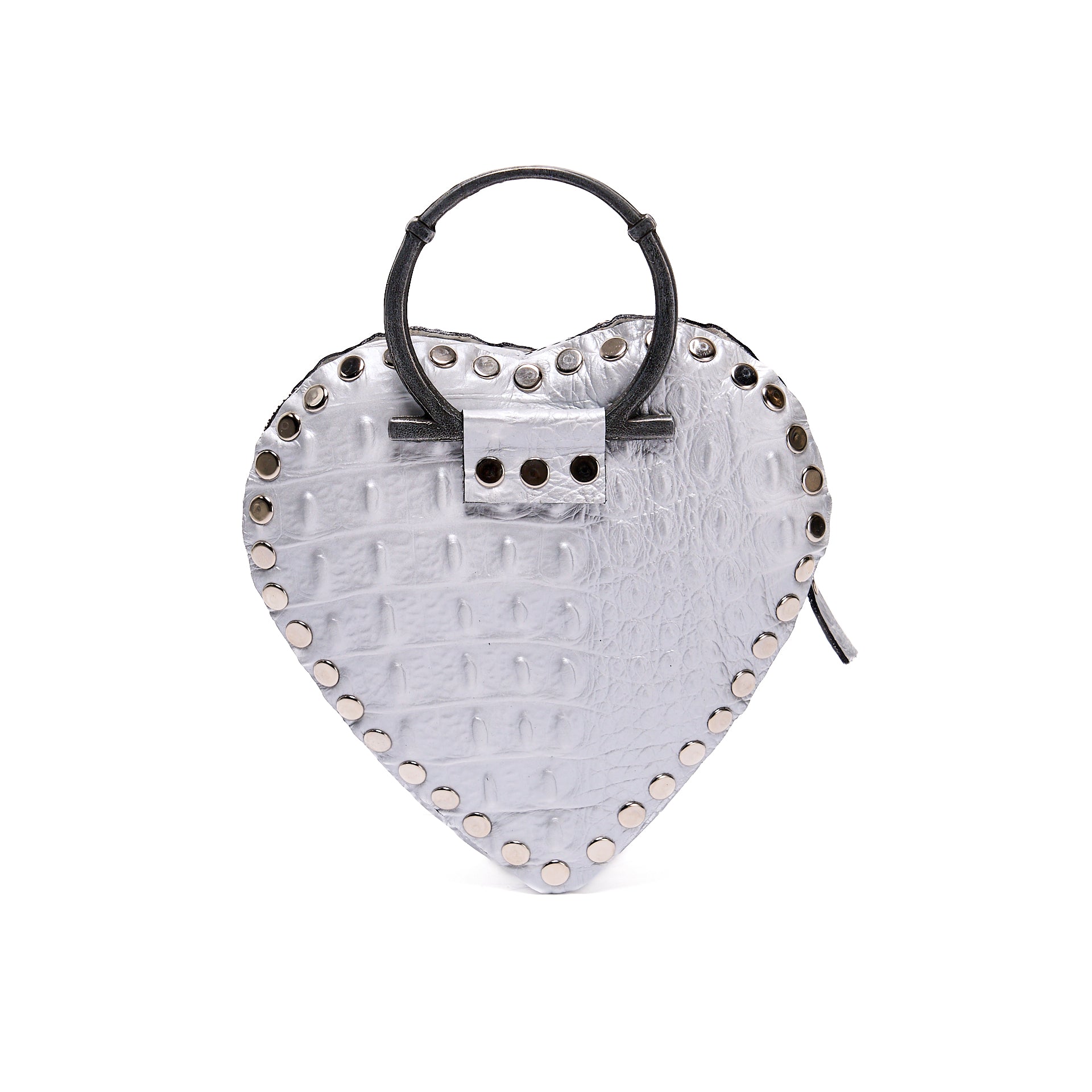 MI AMOR BAG SILVER CROCODILE