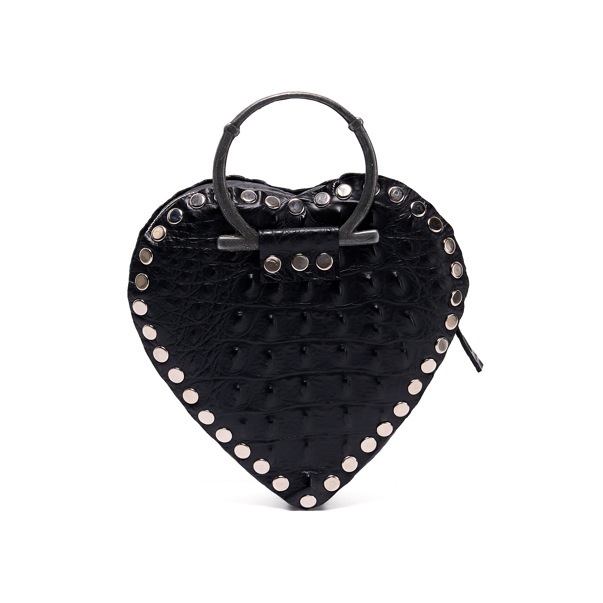 MI AMOR BAG BLACK CROCODILE
