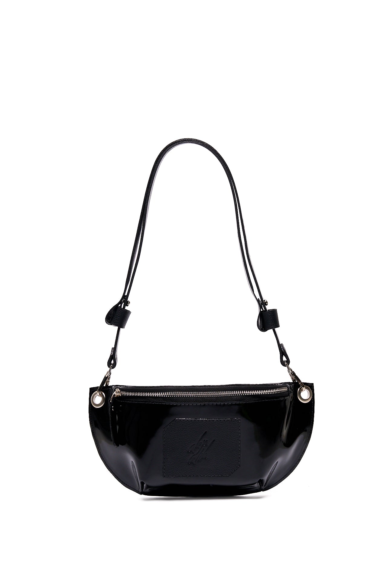 FANNY PACK BLACK PATENT