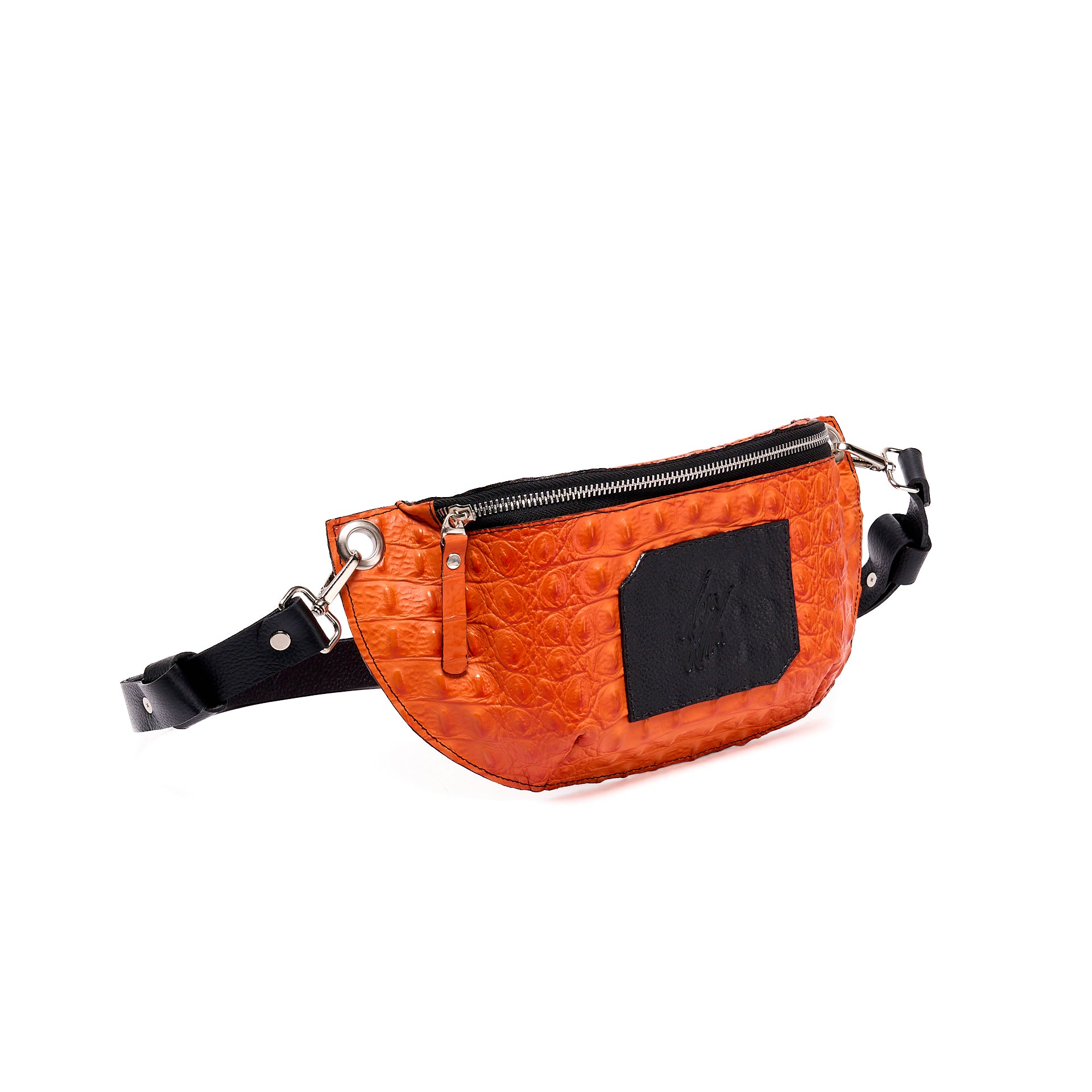 FANNY PACK ORANGE CROCODILE