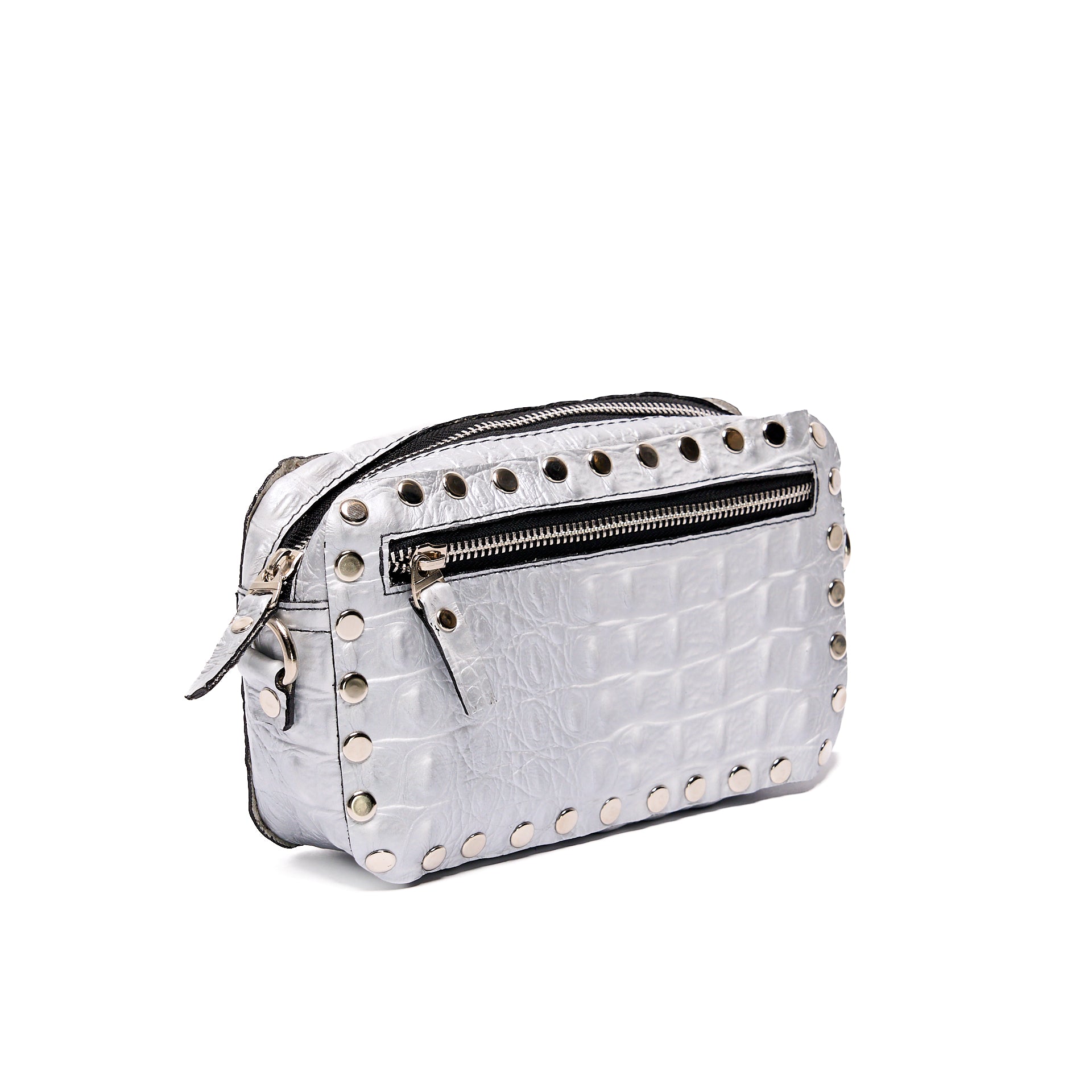 VICTORIA CAMERA BAG SILVER CROCODILE