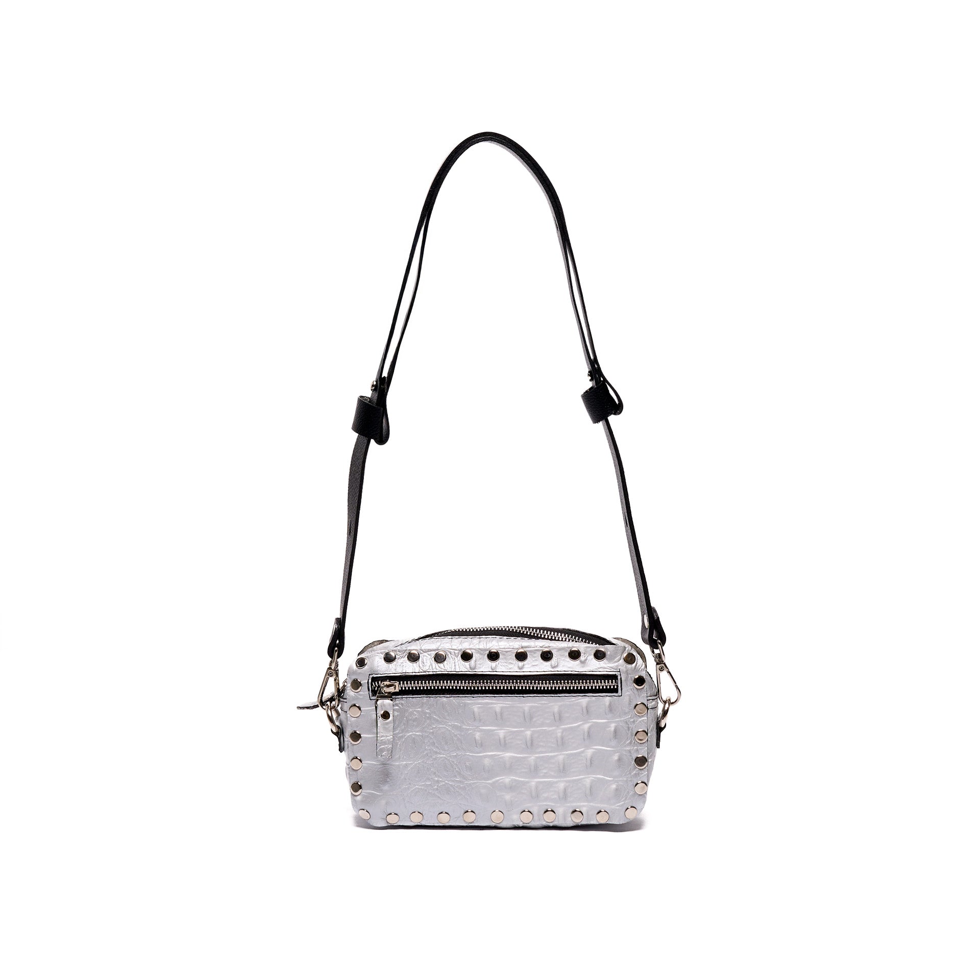 VICTORIA CAMERA BAG SILVER CROCODILE