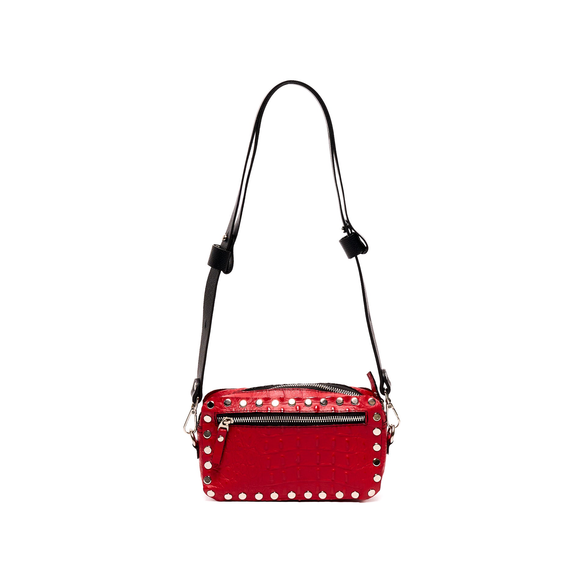 VICTORIA CAMERA BAG RED CROCODILE