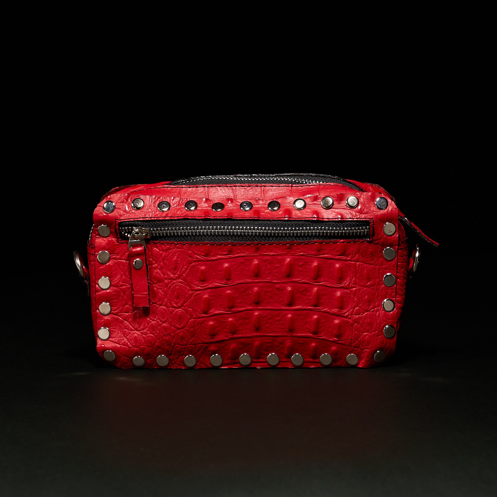 VICTORIA CAMERA BAG RED CROCODILE