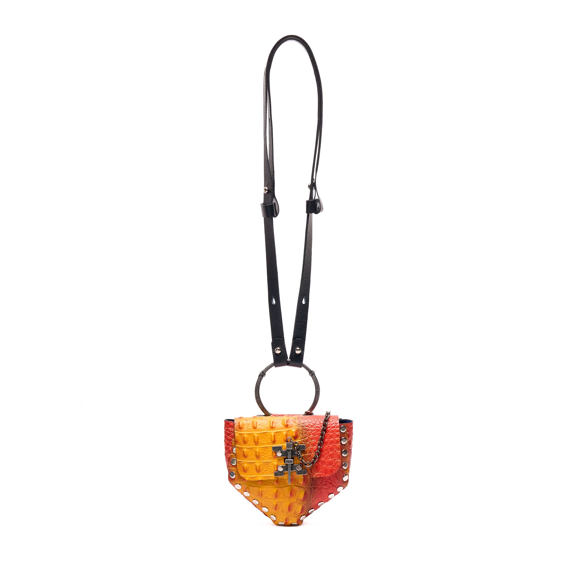 KRISTIAN MINI BAG AMBER CROCODILE