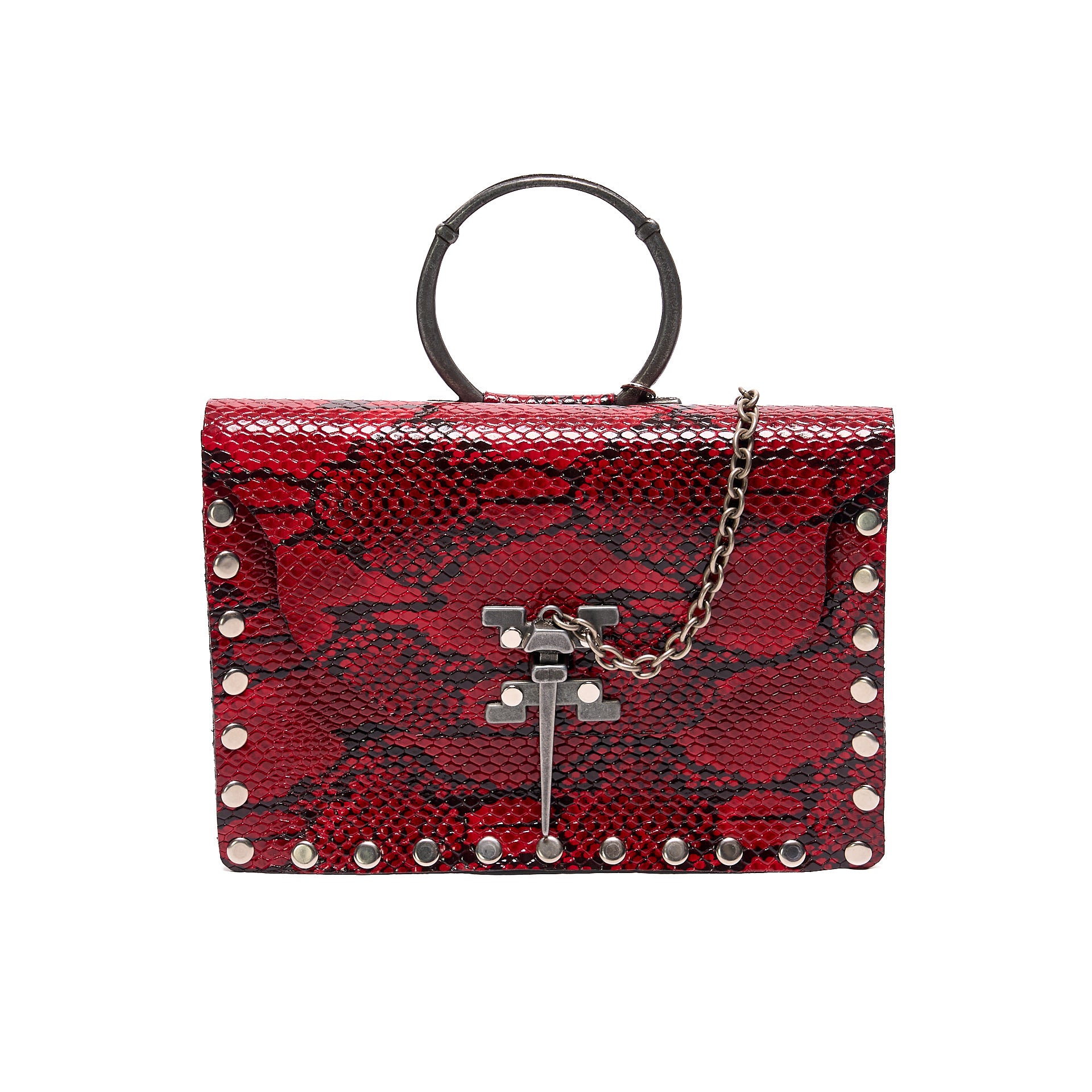JAGUAR BAG RED PYTHON