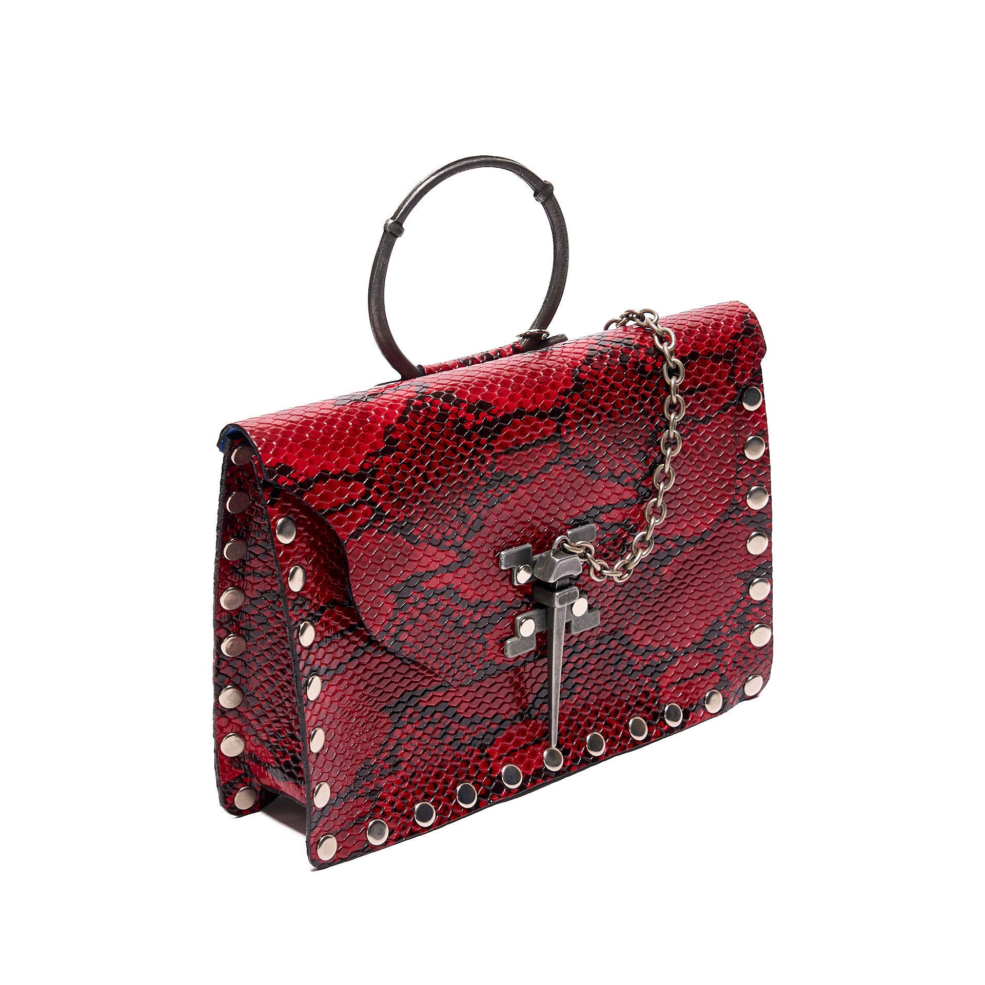 JAGUAR BAG RED PYTHON