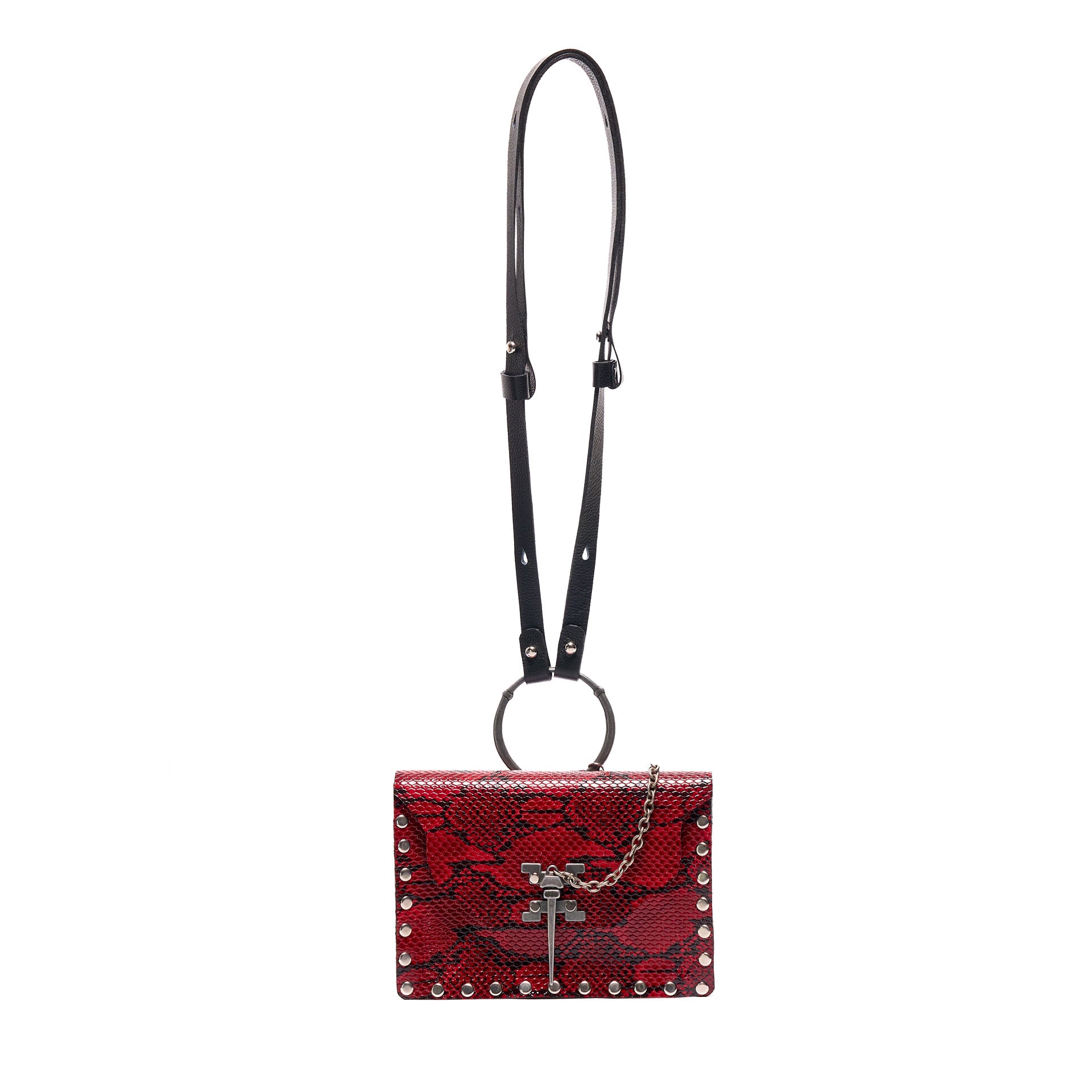 JAGUAR BAG RED PYTHON