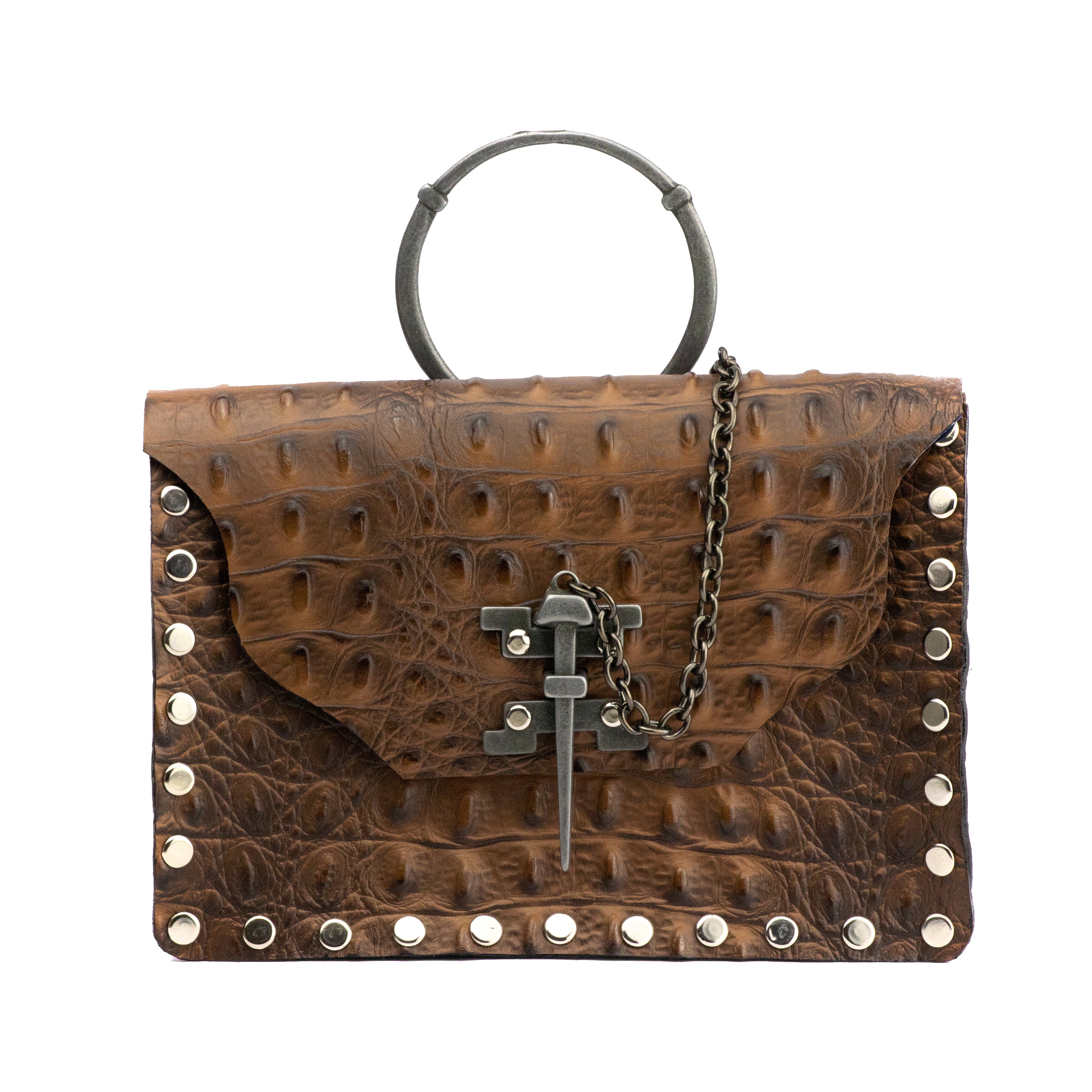 JAGUAR BAG BROWN CROCODILE