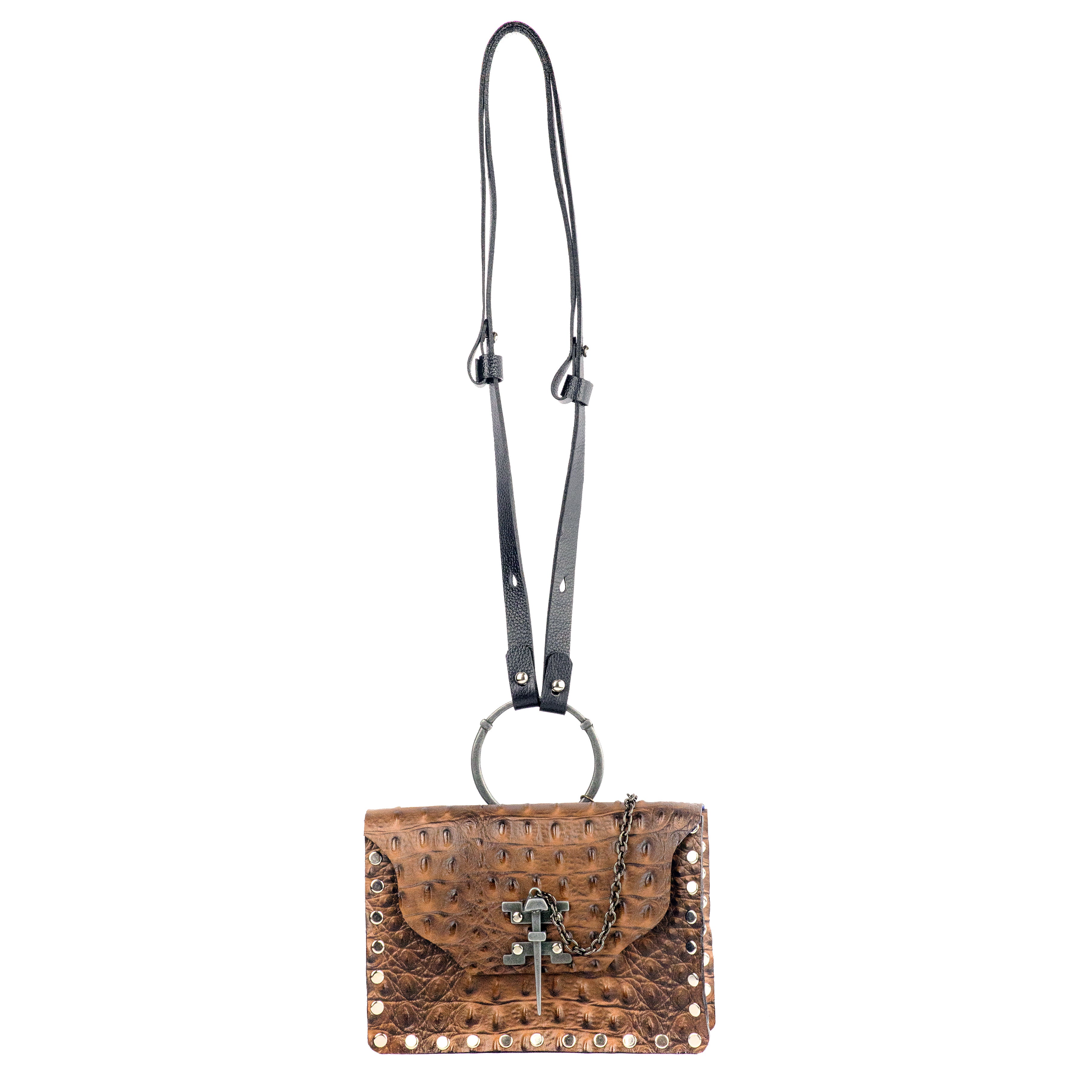 JAGUAR BAG BROWN CROCODILE