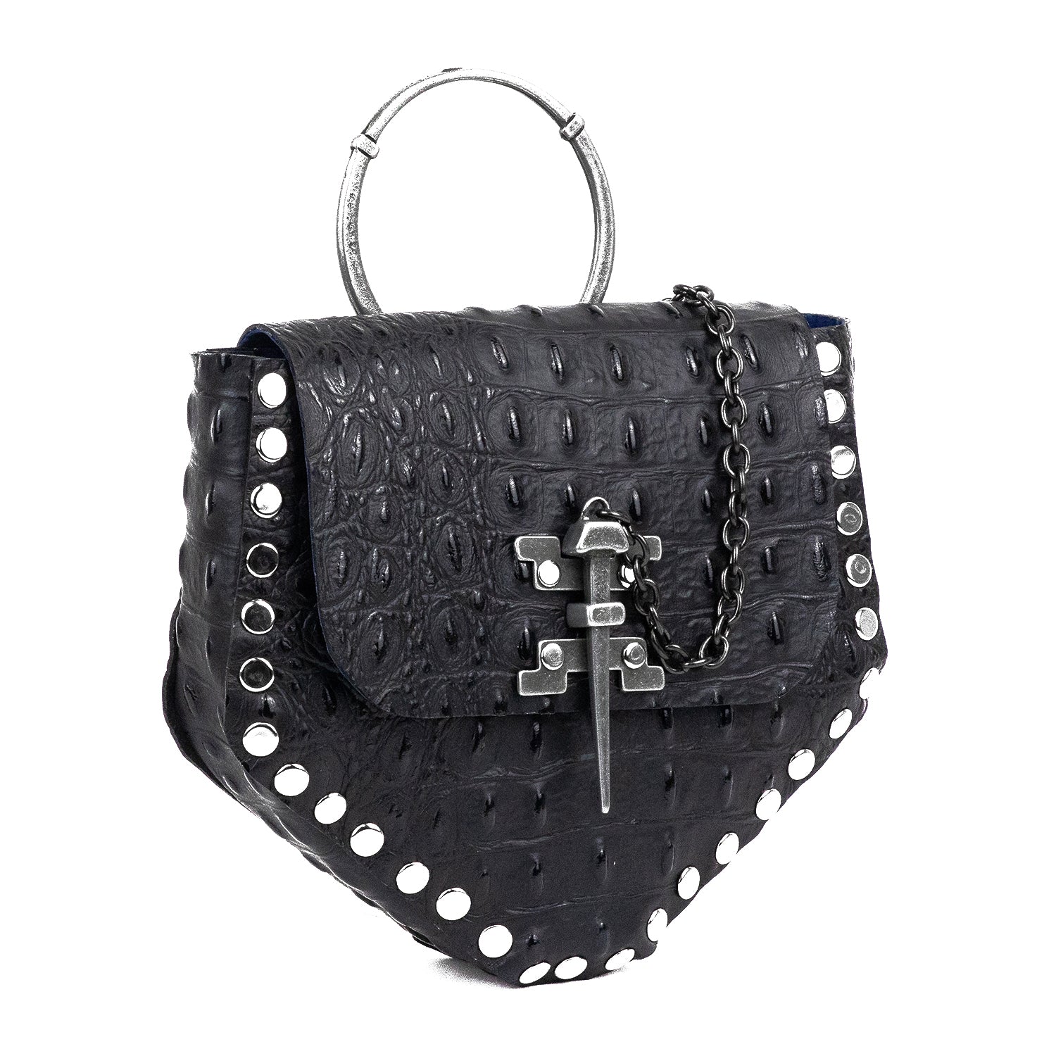 KRISTIAN BAG BLACK CROCODILE