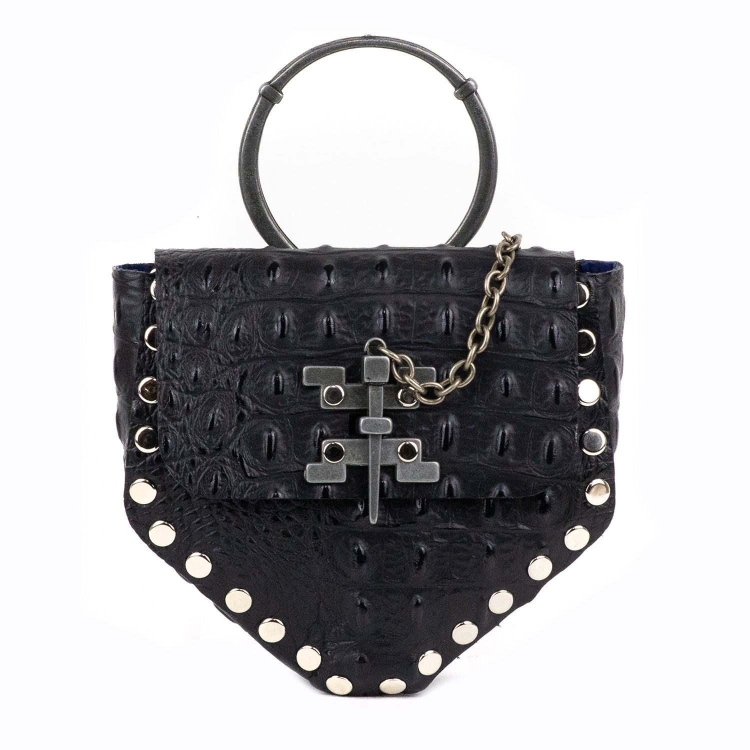 KRISTIAN MINI BAG BLACK CROCODILE