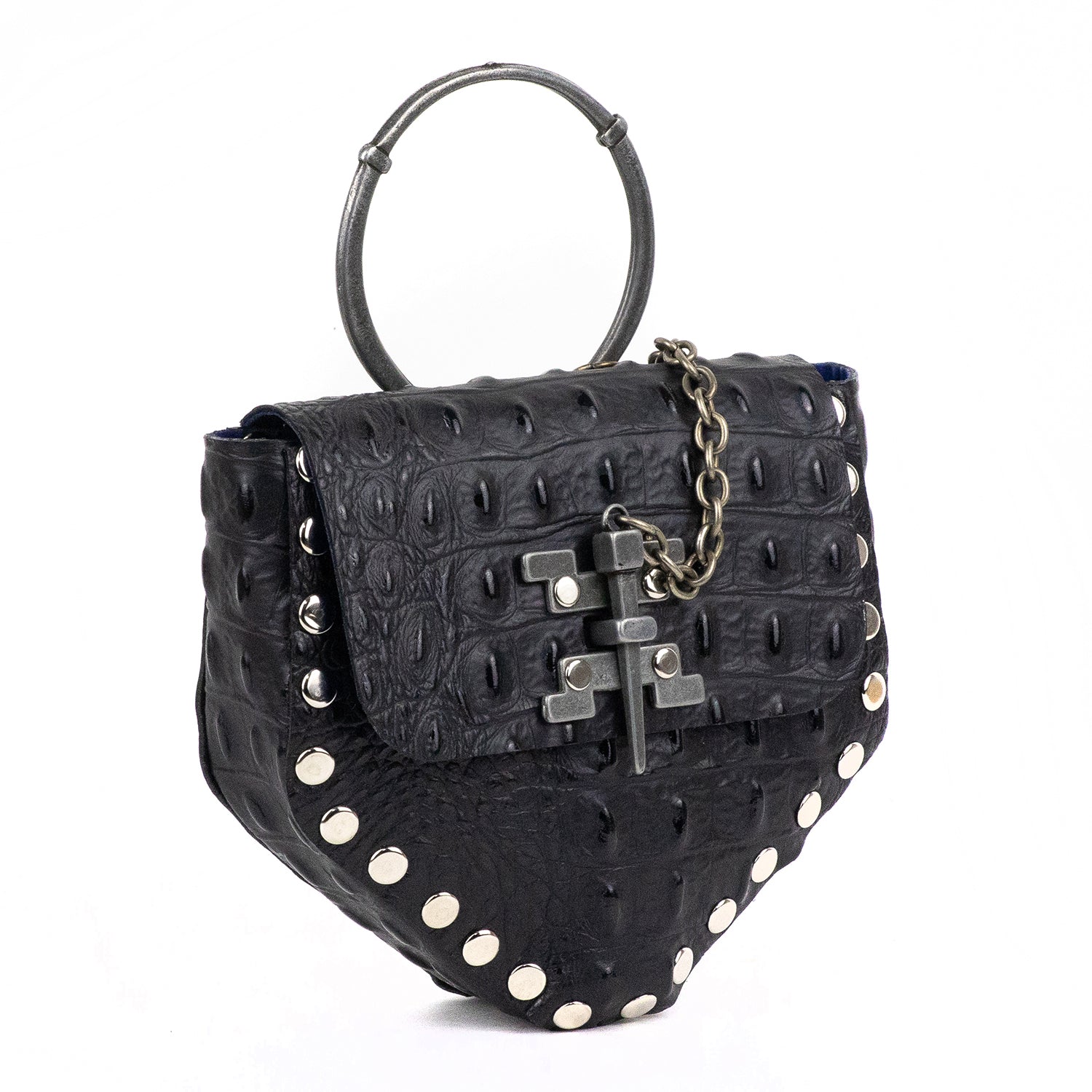 KRISTIAN MINI BAG BLACK CROCODILE